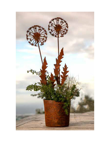 Gartenstecker kleine Deko Pusteblume an 4mm Gartenstecker Pusteblume an