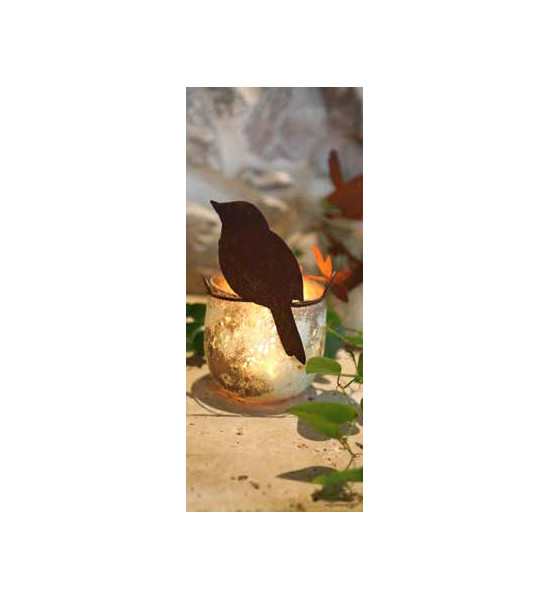 Vogel Deko 1 Vögelchen auf Ring - Verzierung für Vasen 
Vögelchen auf Ring
Durchmesser ca. 7,5-10 cm
