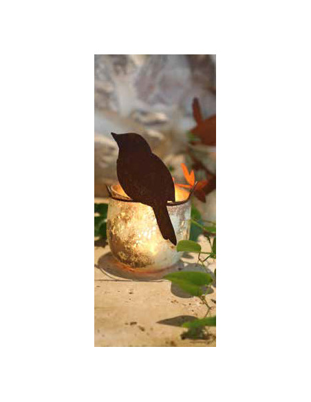 Vogel Deko 1 Vögelchen auf Ring - Verzierung für Vasen 
Vögelchen auf Ring
Durchmesser ca. 7,5-10 cm
