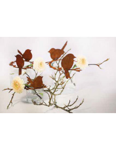 Vogel Deko 1 Vögelchen auf Ring - Verzierung für Vasen 
Vögelchen auf Ring
Durchmesser ca. 7,5-10 cm
 2