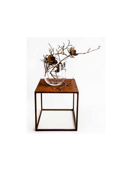 Bastelideen mit Metall und Rost Magnolie aus Stahl zum Einarbeiten - mit goldener Mitte 
Magnolie zum Einarbeiten mit goldener 