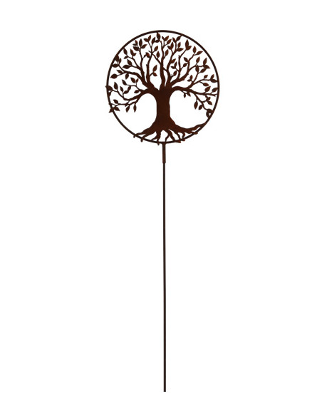 Baum des Lebens - Symbol für Hoffnung und eine glückliche Zukunft Baum des Lebens - Ring - mit Rohr für 8mm Gartenstecker - 50 c