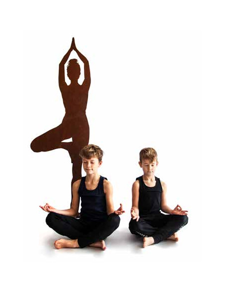 lebensgroße Figuren Yoga Mädel - Eva - gross - Baum Pose - mit Rohr für Platte oder Stab - Höhe 182 cm 
Yoga Mädel Figur "Eva"

