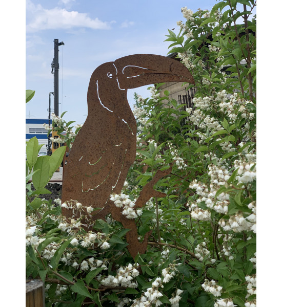 Gartenstecker Tukan - Höhe 50 cm - Breite 38 cm...