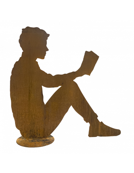 Menschen und Silhouetten Dekofigur lesender Mann - Höhe 80 cm - groß 
Höhe 80 cm
Länge 85 cm
aus 3 mm Stahl
