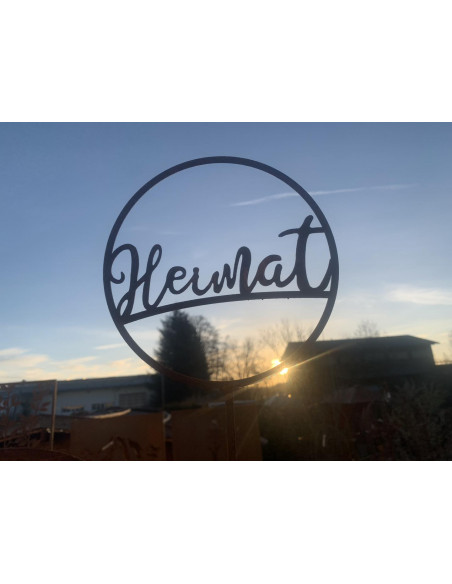 Gartenstecker Gartenstecker Heimat groß - Höhe 165 cm 
Gesamthöhe 165 cm
Ø 25 cm
