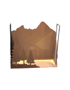 Holzstapler - Berge - groß 
Hol dir Alpinflair nach Hause
Holzstapler „Berge“mit Boden und Vierkantseiten
Hö 2