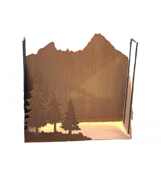 Allgäu Deko Kaminholz Stapler - Berge - groß - 120 cm breit 
Hol dir Alpinflair nach Hause
Holzstapler „Berge“mit Boden und Vi