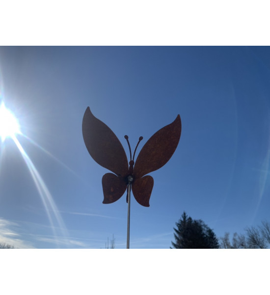 Gartenstecker XL Schmetterling Gartenstecker- 108 cm Höhe 
Gesamthöhe 108 cm
Breite 20 cm
Länge 22 cm