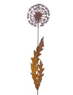 Gartenstecker Große Deko Pusteblume mit Blättern auf Gartenstecker - 150 cm 
Stab 150 cm
Gesamtlänge 175 cm
Breite 41 cm