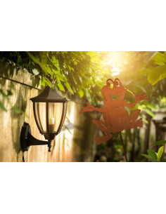 Metall Gartenstecker mit lustigem Frosch - Breite 25 cm 2