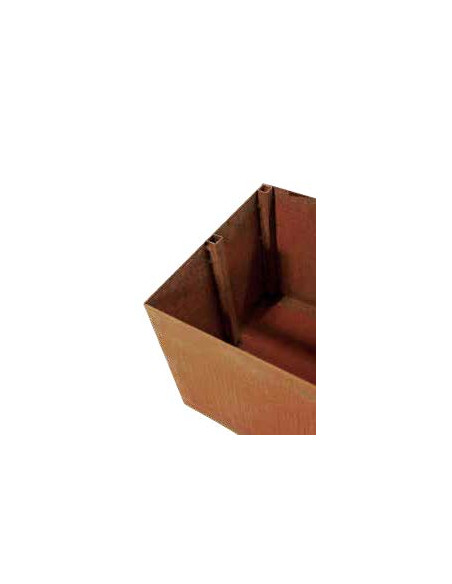 kreative Pflanzgefäße  3mm starkes Hochbeet - Pflanztopf mit 2 Halterungen für Sichtschutzwände 100 cm breit 3mm Topf mit 2+2 Ha