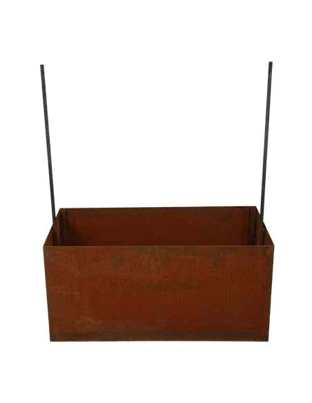 kreative Pflanzgefäße  3mm starkes Hochbeet - Pflanztopf mit 2 Halterungen für Sichtschutzwände 100 cm breit 3mm Topf mit 2+2 Ha