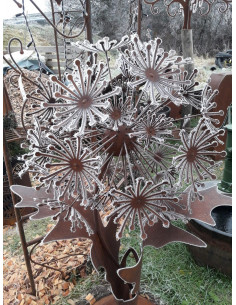 Große Deko Pusteblume in Rostoptik 2