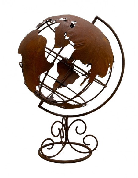 Globus und Weltkarte für den Garten Deko Globus für den Garten zum drehen - 60 cm hoch 
Höhe 60 cm
Breite 40 cm
Dieser dekora