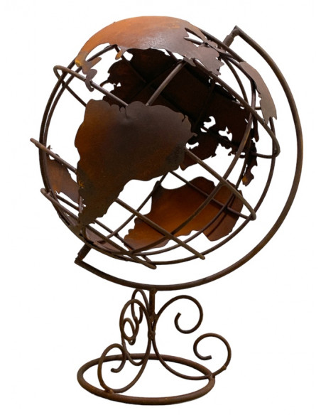 Globus und Weltkarte für den Garten Deko Globus für den Garten zum drehen - 60 cm hoch 
Höhe 60 cm
Breite 40 cm
Dieser dekora