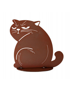 Grimmige Deko Katze aus Metall - Höhe 25 cm