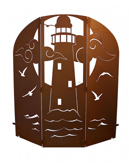 Metall Raumteiler - Leuchtturm - Höhe 120 cm - Parawand