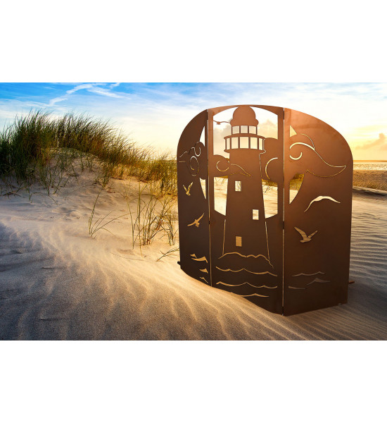 Metall Raumteiler - Leuchtturm - Höhe 120 cm - Parawand