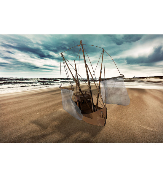 Deko Krabbenkutter aus Metall - Jenny - Höhe 76 cm - Maritime Gartendeko