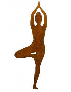 lebensgroße Figuren Yoga Mädel - Eva - gross - Baum Pose - mit Rohr für Platte oder Stab - Höhe 182 cm 
Yoga Mädel Figur "Eva"