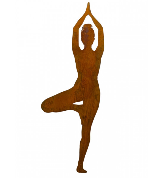 lebensgroße Figuren Yoga Mädel - Eva - gross - Baum Pose - mit Rohr für Platte oder Stab - Höhe 182 cm 
Yoga Mädel Figur "Eva"

