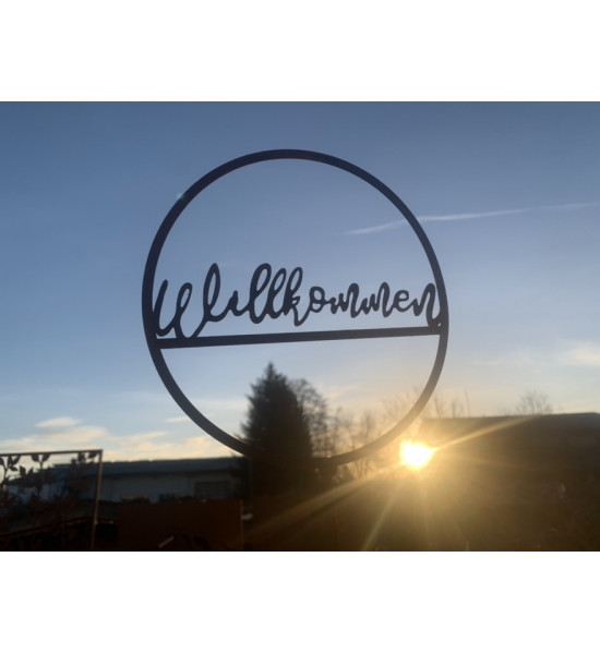 Gartenstecker Gartenstecker Willkommen groß - Höhe 165 cm 
Gesamthöhe 165 cm
Ø 25 cm