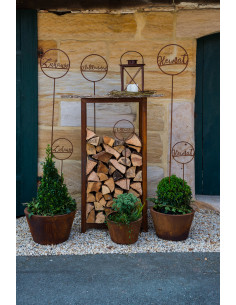 Gartenstecker Topfstecker Willkommen klein - Höhe 68 cm 
Gesamthöhe 68 cm
Ø 18 cm 2