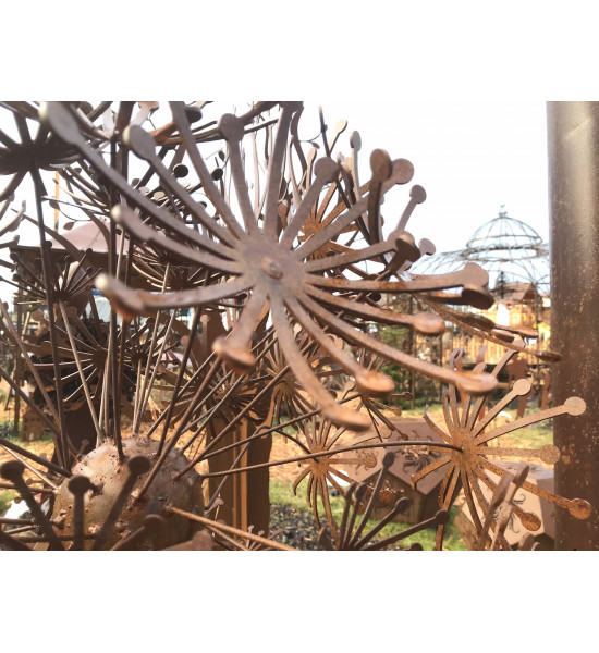 Gartenstecker Gartenstecker Löwenzahn klein mit 2 Blätter - Höhe 100 cm - Pusteblume Blumenstecker 
Höhe 100 cm - Blumenstecker