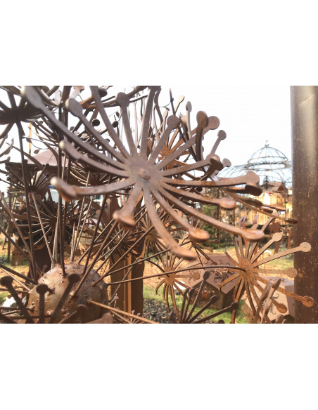 Gartenstecker Gartenstecker Löwenzahn klein mit 2 Blätter - Höhe 100 cm - Pusteblume Blumenstecker 
Höhe 100 cm - Blumenstecker