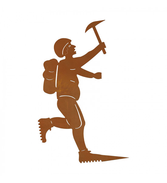 Kleines Deko Bergsteiger Set mit Gipfelkreuz und Gams - zum Stecken