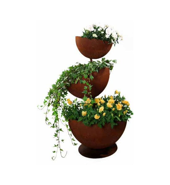 kreative Pflanzgefäße  Halbkugel Pflanzturm Topsy Truvy - Höhe 78 cm -  klein - Pflanz Etagere Ein ganz außergewöhnlicher modern