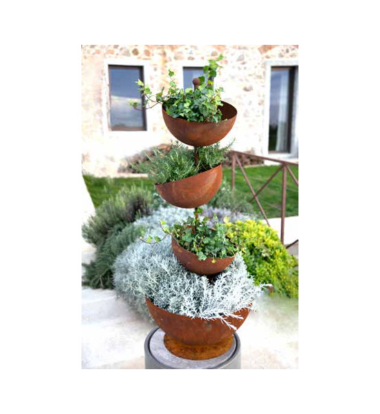 kreative Pflanzgefäße  Halbkugel Pflanzturm Topsy Truvy - Höhe 115 cm - groß - Pflanz Etagere Ein ganz außergewöhnlicher moderne