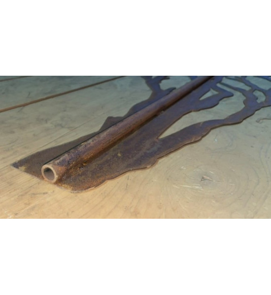 XXL Bäume ab 120 cm Langer Baum mit Rohr als Steckverbindung - Höhe 165 cm - Breite 48 cm Baum aus Edelrost mit einem Rohr an de