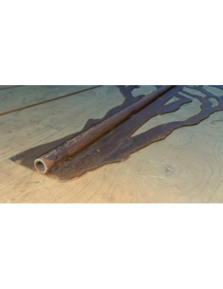 XXL Bäume ab 120 cm Langer Baum mit Rohr als Steckverbindung - Höhe 165 cm - Breite 48 cm Baum aus Edelrost mit einem Rohr an de