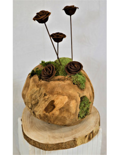Gartendeko Rost Rosen Beetstecker mit Nagel Gartendeko Rost Ø 5 cm 
Durchmesser 5 cm
Nagel 12 cm
 2