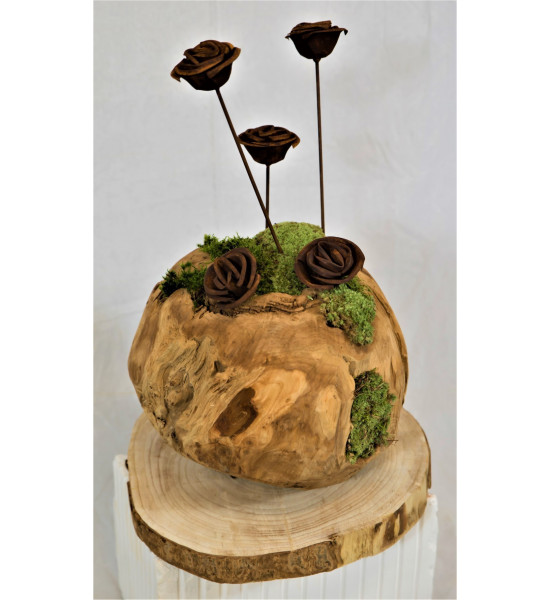 Gartendeko Rost Rosen Beetstecker mit Nagel Gartendeko Rost Ø 5 cm 
Durchmesser 5 cm
Nagel 12 cm
