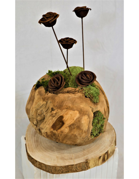 Gartendeko Rost Rosen Beetstecker mit Nagel Gartendeko Rost Ø 5 cm 
Durchmesser 5 cm
Nagel 12 cm
