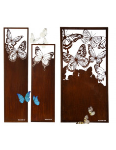 Sichtschutzwände und Paravents Sichtschutz Schmetterlinge filigran - schmal - 200 cm Höhe - Breite 50 cm - Paravent Sichtschutz 2