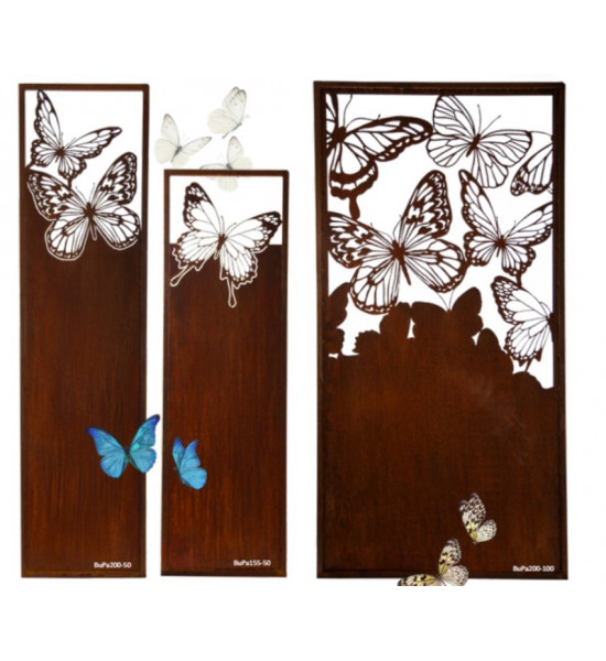 Sichtschutzwände und Paravents Sichtschutz Schmetterling filigran - Höhe 155 cm - Breite 50 cm - Paravent 
