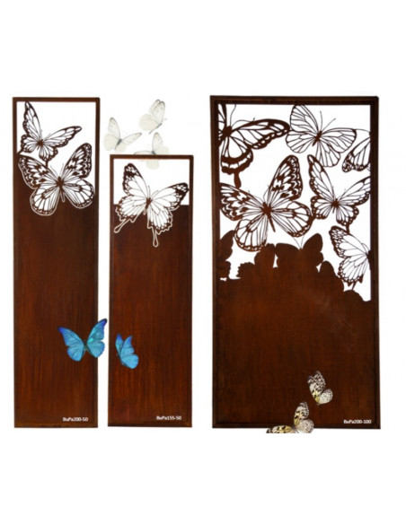 Sichtschutzwände und Paravents Sichtschutz Schmetterling filigran - Höhe 155 cm - Breite 50 cm - Paravent 