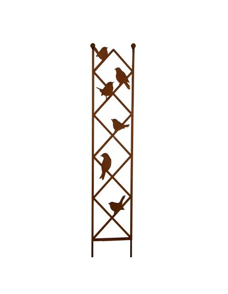 Vogel Deko Rankgitter mit 6 Vögel - Höhe 115 cm - Breite 26 cm - Rankhilfe Rankgerüst mit Vögelchen zum Stecken und Kugeln als A Vogel Deko Rankgitter mit 6 Vögel - Höhe 115 cm - Breite 26 cm - Rankhilfe Rankgerüst mit Vögelchen zum Stecken und Kugeln als A