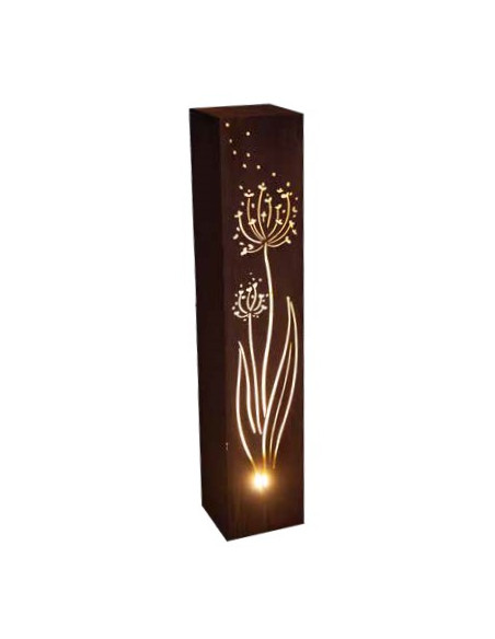 Rechteckige Säulen Allium im Wind - Säule eckig - Höhe 110 cm - 22 x 22 cm Allium Pusteblume im Wind als Motiv. Rechteckige Rost Rechteckige Säulen Allium im Wind - Säule eckig - Höhe 110 cm - 22 x 22 cm Allium Pusteblume im Wind als Motiv. Rechteckige Rost