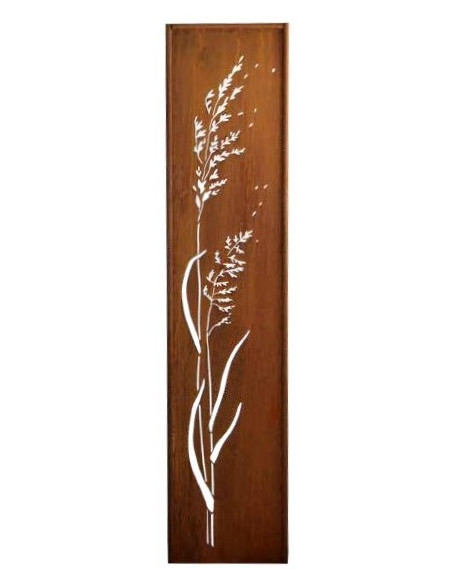 Sichtschutz Schmal bis 50 cm Sichtschutz schmal - Gras Motiv - Höhe 148 cm - Breite 32 cm Stele mit Gras Motiv als schmale Sicht