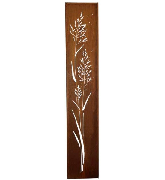 Sichtschutzwände und Paravents Sichtschutz schmal - Gras Motiv - Höhe 180 cm - Breite 32 cm Schmale Stele als Sichtschutz mit de