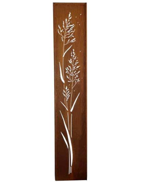 Sichtschutzwände und Paravents Sichtschutz schmal - Gras Motiv - Höhe 180 cm - Breite 32 cm Schmale Stele als Sichtschutz mit de