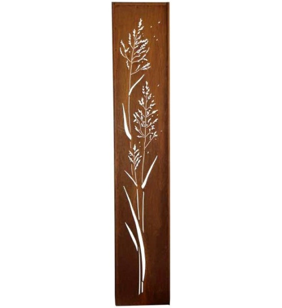 Sichtschutzwände und Paravents Sichtschutz schmal - Gras Motiv - Höhe 180 cm - Breite 32 cm Schmale Stele als Sichtschutz mit de