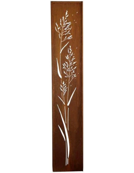Sichtschutzwände und Paravents Sichtschutz schmal - Gras Motiv - Höhe 180 cm - Breite 32 cm Schmale Stele als Sichtschutz mit de