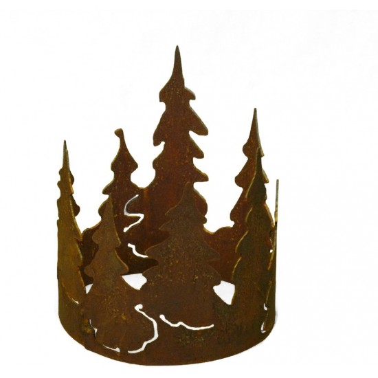 Edelrost Waldring Ø 15 cm Höhe 18 cm