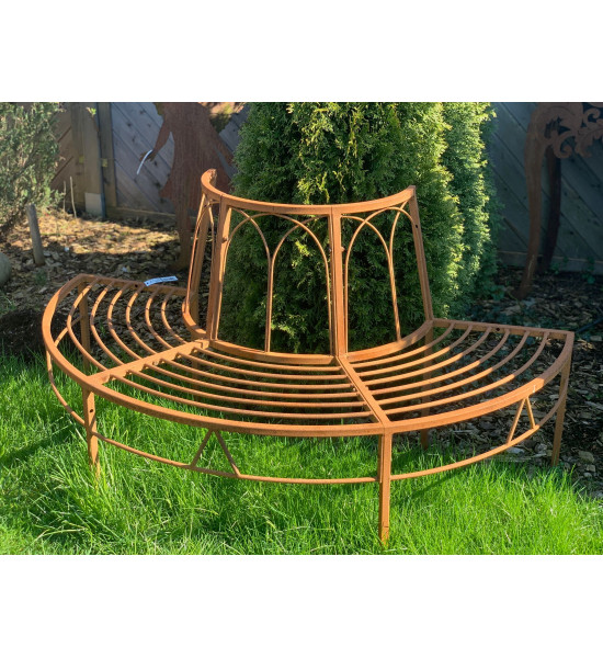 Start Baumbank Durchmesser 150 cm - 60 cm - halbrund 
Durchmesser 150 cm
60 cm halbrund
